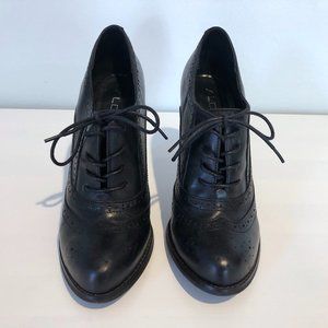 Aldo Black Oxford Lace Up Pump Bootie 8.5